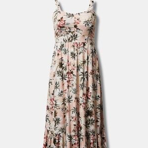 Maxi Tiered Dress - Tropic Palm Trees - Never worn